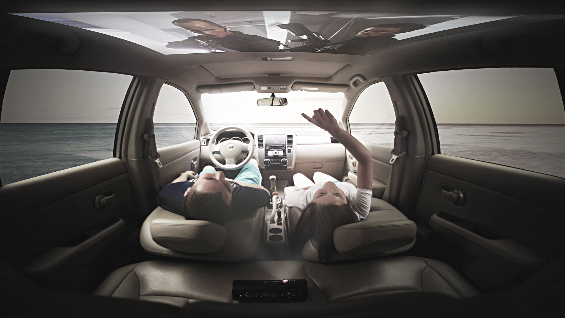 （14）1079场景图3 P成大片-车里看电影，做成大片的感觉，周围的环境换位旅途中的感觉1